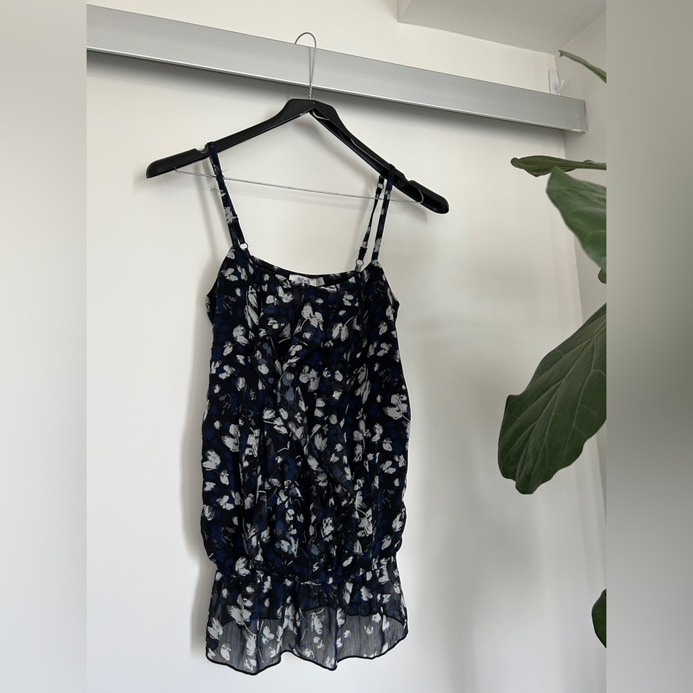 Ricki's Navy Floral Sleeveless Blouse